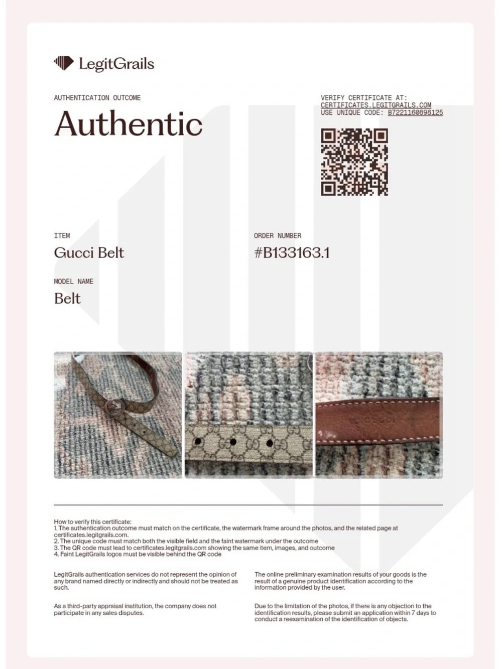 Authentic Gucci Kids GG Supreme Belt Size L Interlocking G LegitGrails Auth